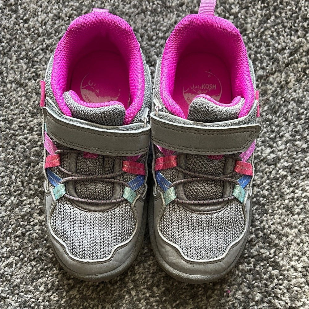 Carter's Kids Gray and Pink Sneakers. Worn once